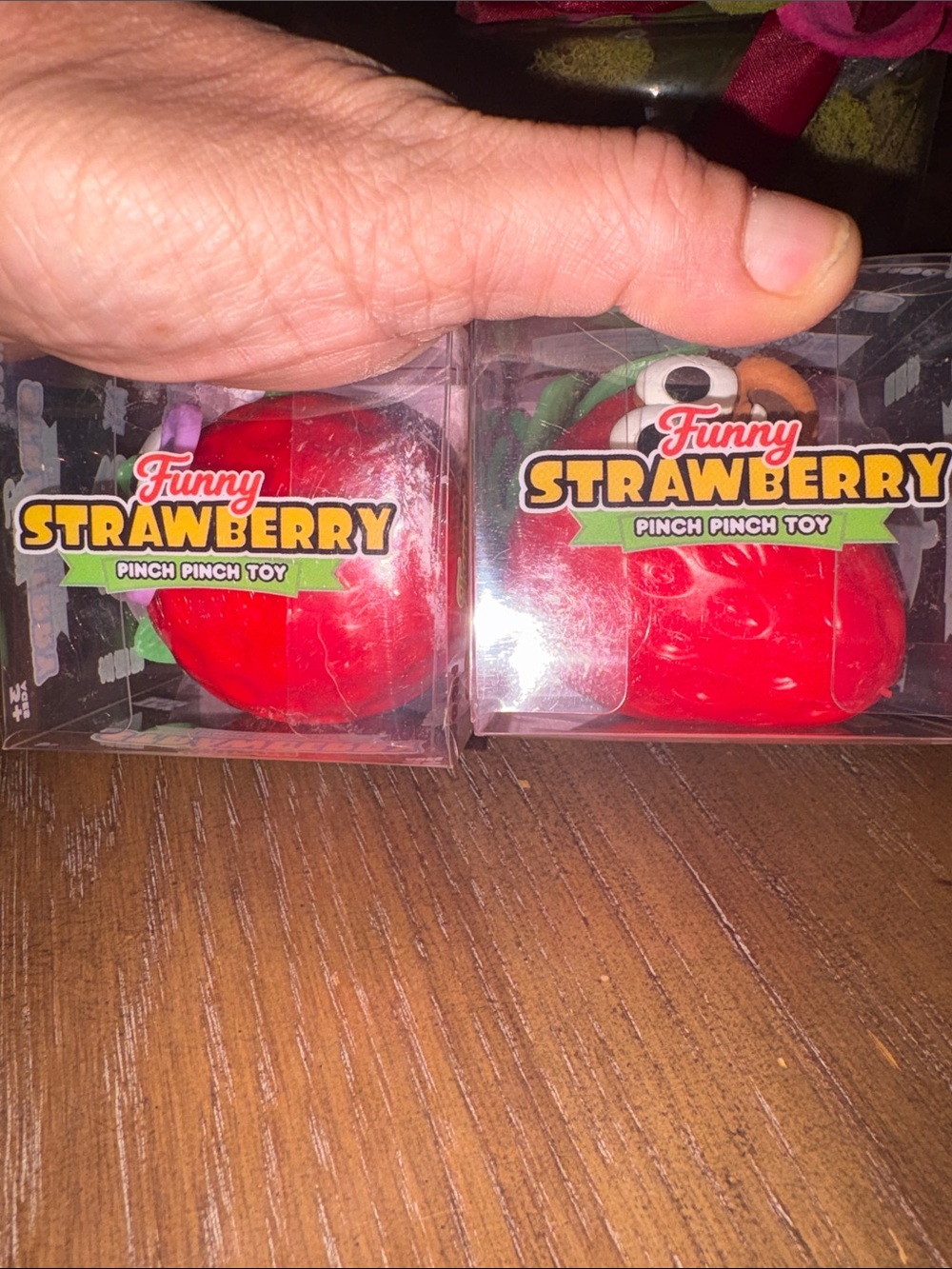 Funny Strawberry Pinch Pinch Toy: $8ea stress relief, fine motor, make ur bundle - Picture 2 of 4